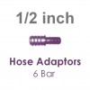 Hose Adaptors 6 Bar 1/2 Inch
